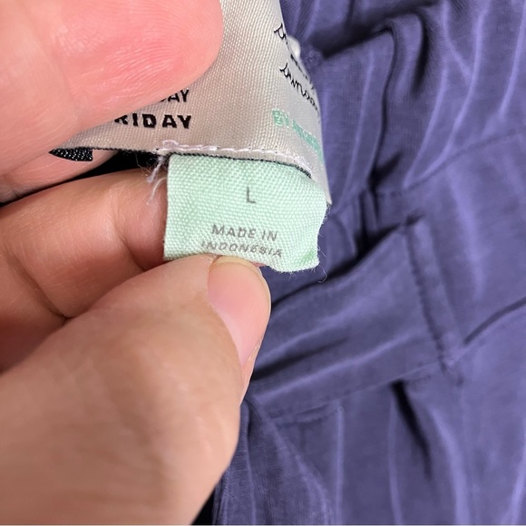 Saturday Sunday by Anthropologie wide leg pants paperbag waist  women’s large - Picture 6 of 9